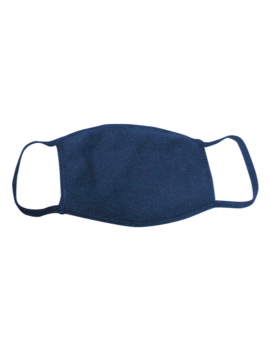 25 Pack - USA-Made 100% Cotton Face Cover - Heather Navy