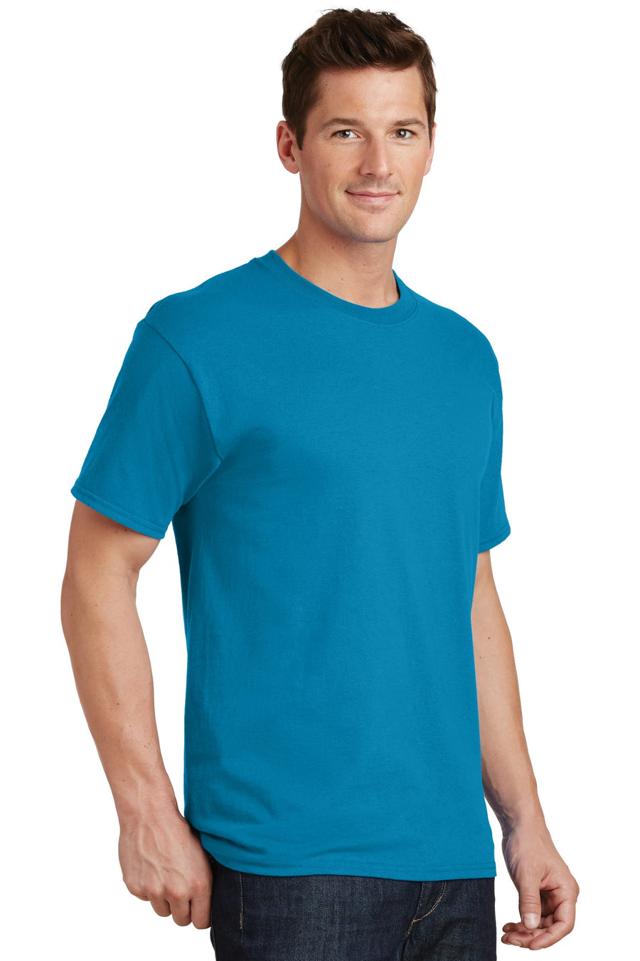 Unisex Core Cotton Tee - Neon Blue