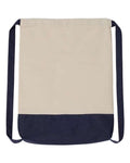 Liberty Bags 8876 Natural/ Navy — back