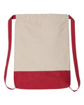 Liberty Bags 8876 Natural/ Red — back