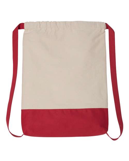 Liberty Bags 8876 Natural/ Red — back