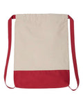 Liberty Bags 8876 Natural/ Red — front