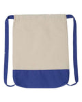Liberty Bags 8876 Natural/ Royal — front
