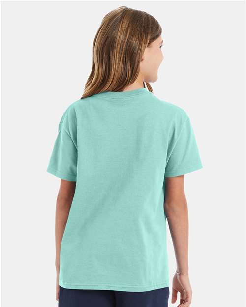 Hanes 5450 Clean Mint — on model back