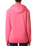 Women's Sydney Brushed V-Neck Hoodie - Neon Pink