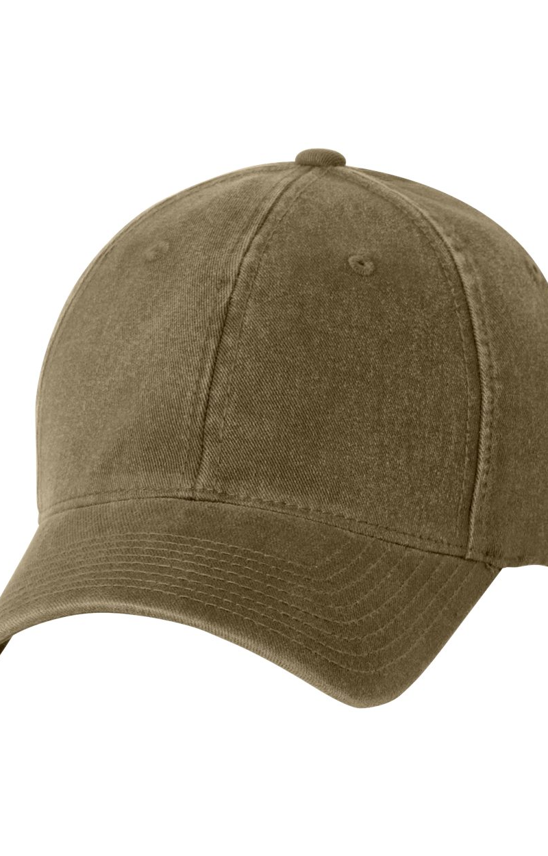 Unisex Garment-Washed Cotton Cap - Loden