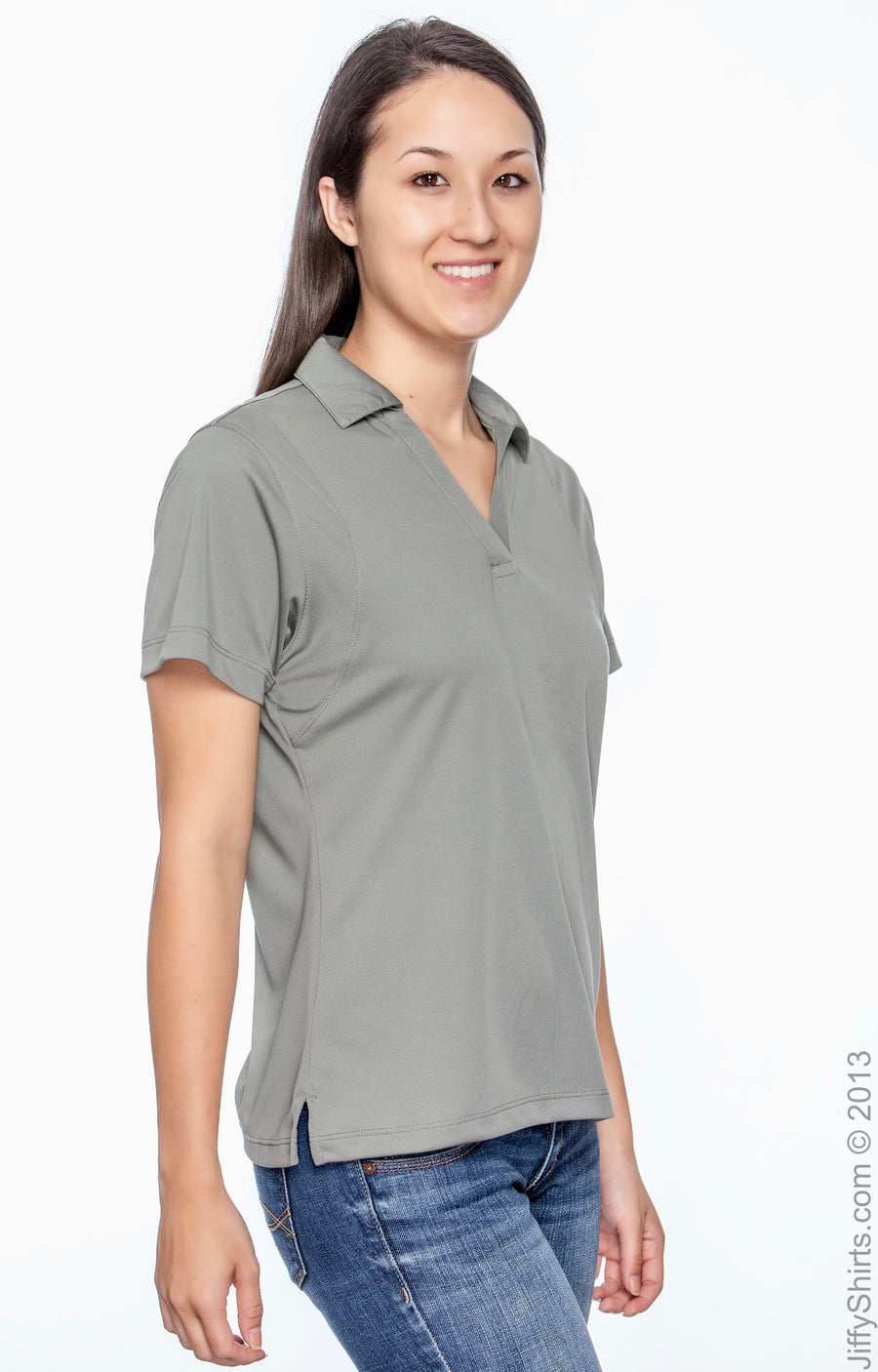 Women's Micro-Piqué Polo - Charcoal