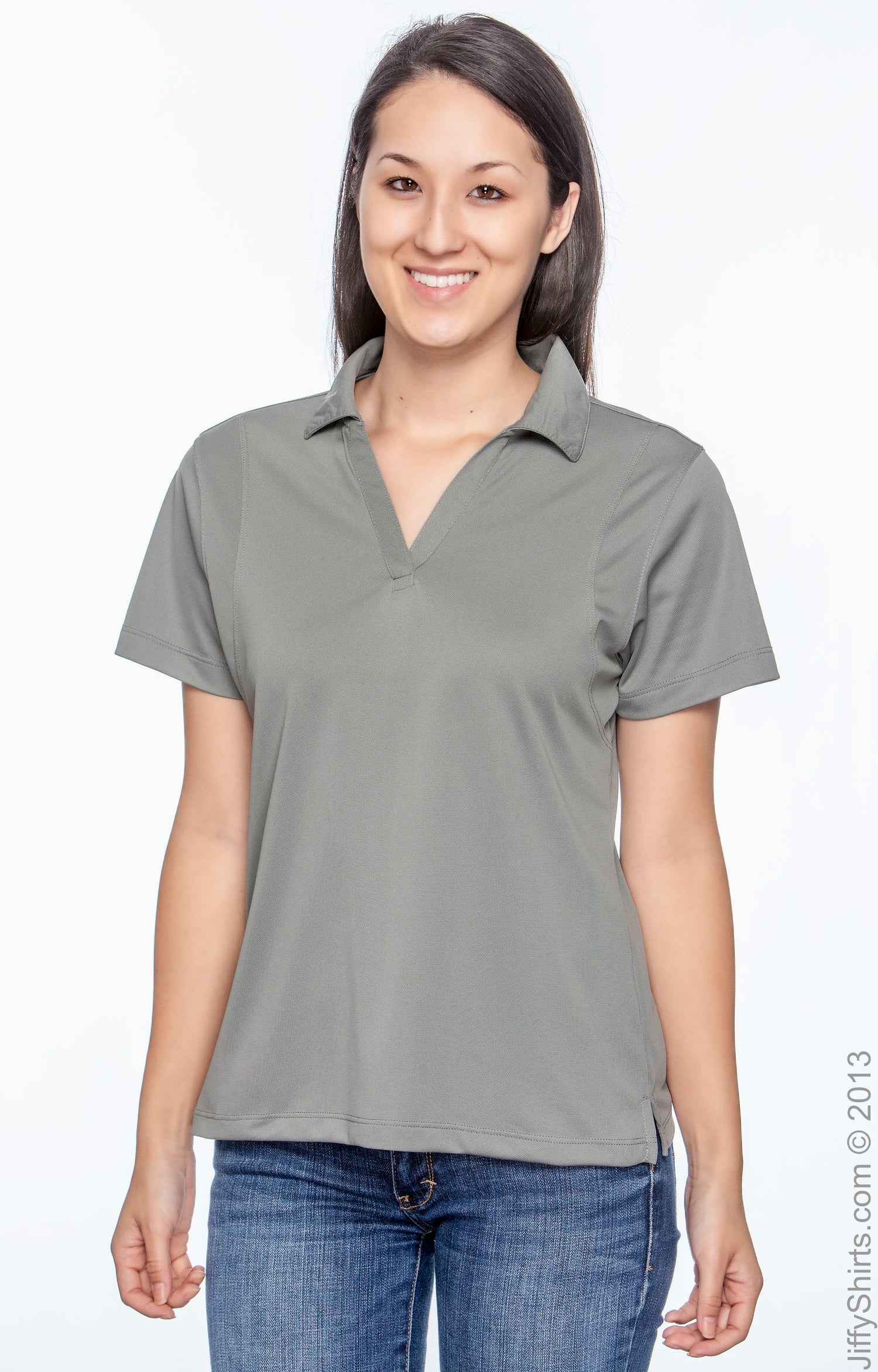 Women's Micro-Piqué Polo - Charcoal