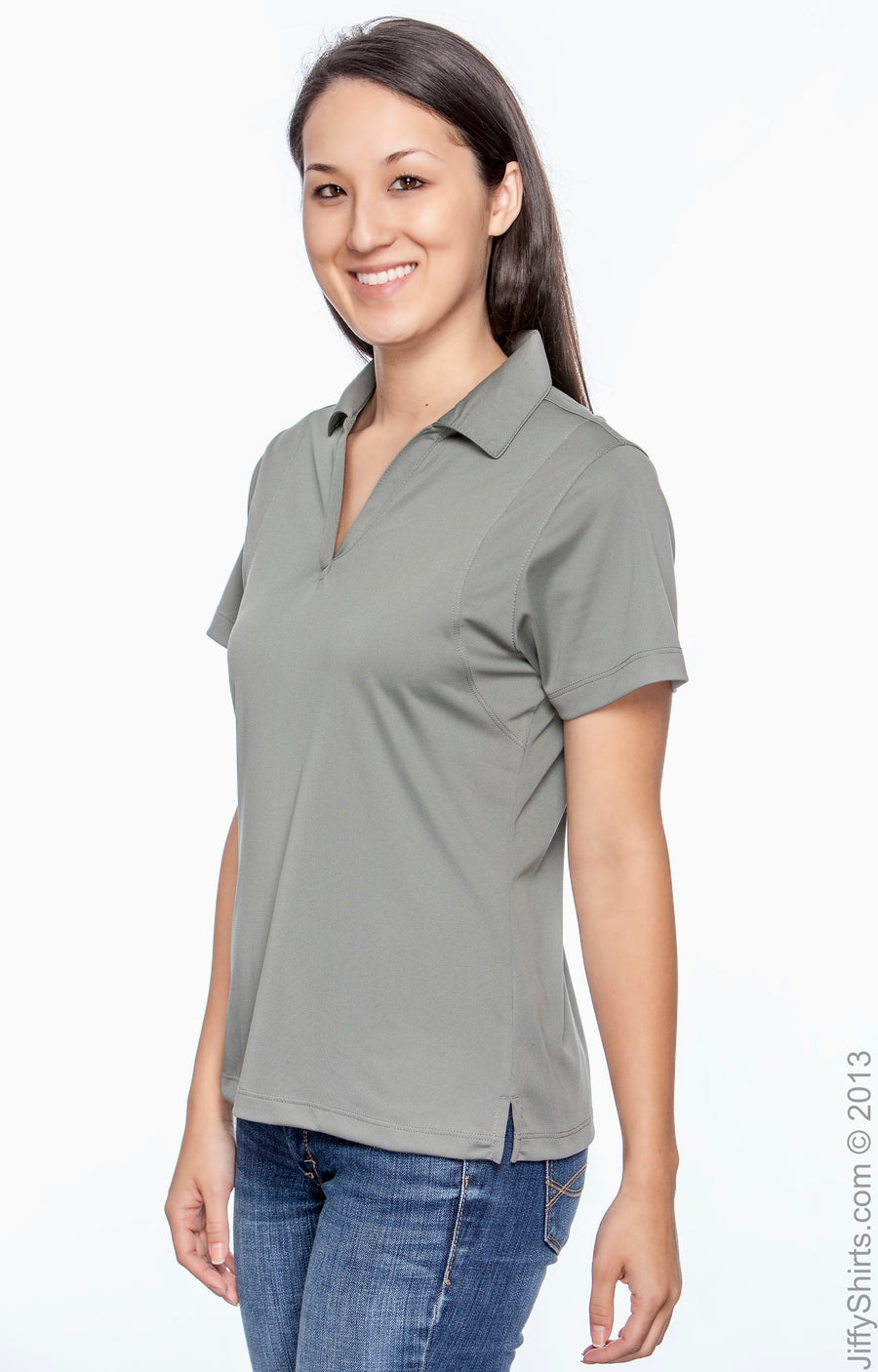 Women's Micro-Piqué Polo - Charcoal