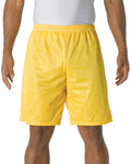Unisex Nine Inch Inseam Mesh Short - Gold