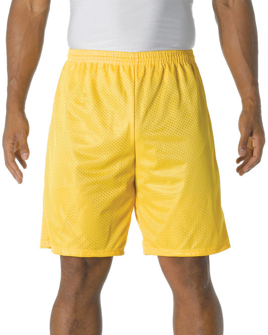 Unisex Nine Inch Inseam Mesh Short - Gold