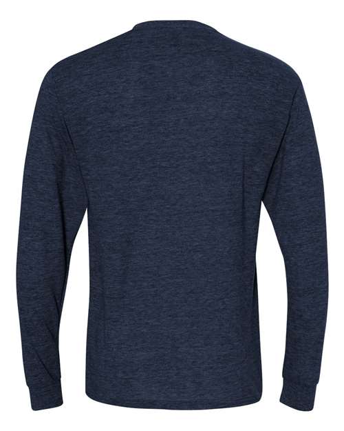 JERZEES 29LSR Vintage Heather Navy — back