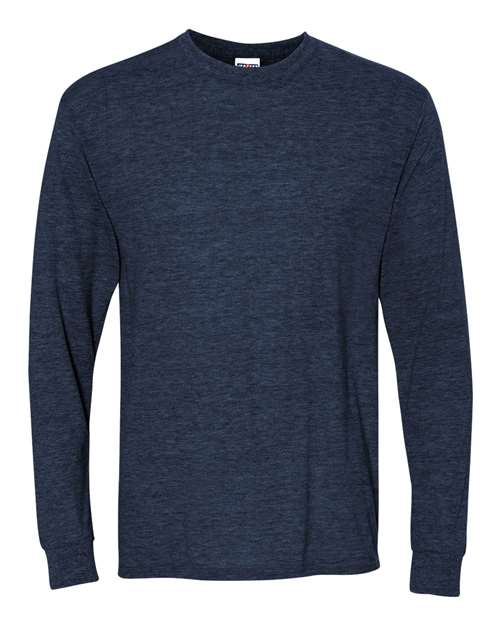 JERZEES 29LSR Vintage Heather Navy — front
