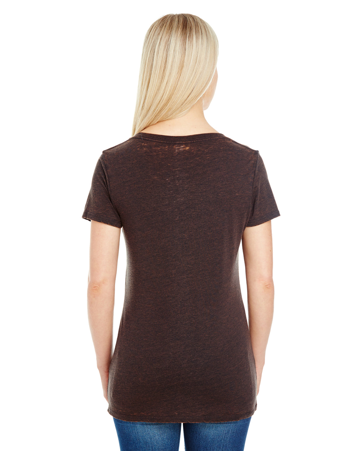 Women's Cross Dye Short-Sleeve V-Neck T-Shirt - Flame