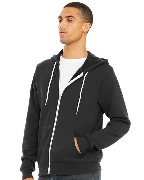 BELLA + CANVAS 3739 Dark Grey — on model side