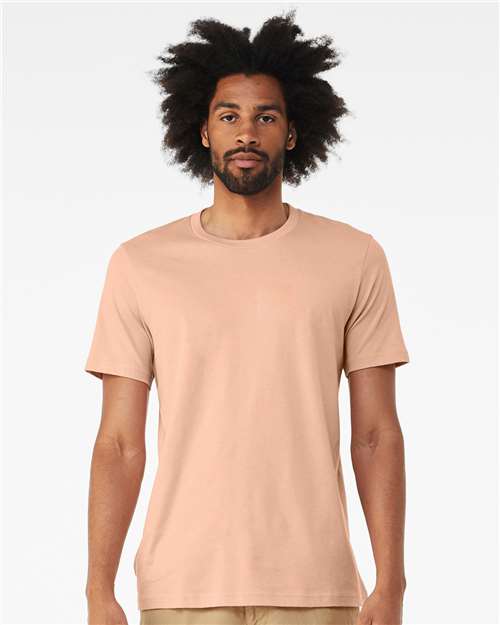 BELLA + CANVAS 3001 Peach — on model front