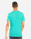 BELLA + CANVAS 3413 Sea Green Triblend — on model back