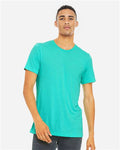BELLA + CANVAS 3413 Sea Green Triblend — on model front