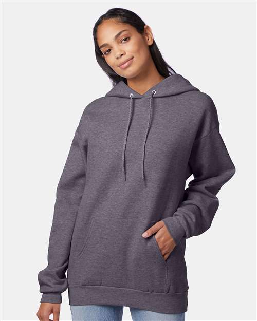 Hanes P170 Charcoal Heather — on model front