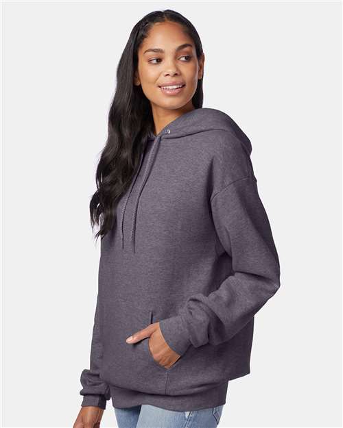 Hanes P170 Charcoal Heather — on model side