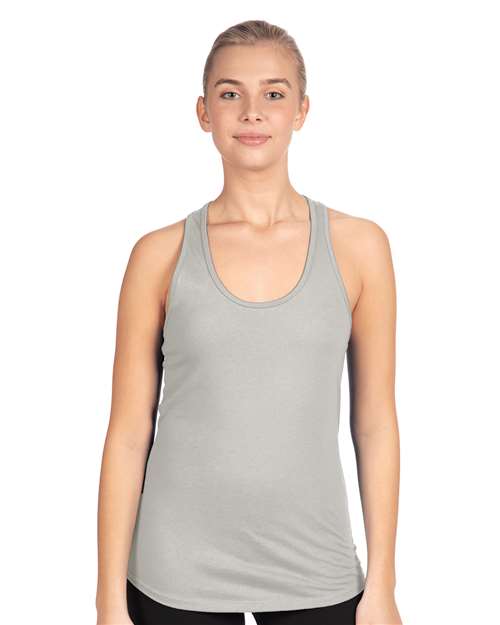 Next Level 1533 Silver — on model front