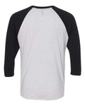 Next Level 6051 Vintage Black Sleeves/ Heather White Body — back