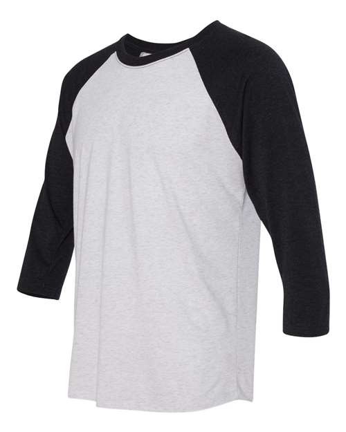 Next Level 6051 Vintage Black Sleeves/ Heather White Body — side