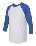 Next Level 6051 Vintage Royal Sleeves/ Heather White Body — side