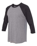 Next Level 6051 Vintage Black Sleeves/ Premium Heather Body — side