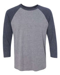 Next Level 6051 Vintage Navy Sleeves/ Premium Heather Body — front