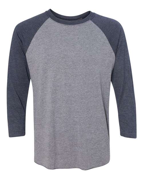 Next Level 6051 Vintage Navy Sleeves/ Premium Heather Body — front