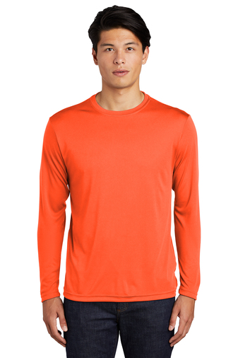 Unisex Long Sleeve PosiCharge Competitor Tee - Neon Orange