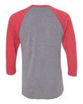 Next Level 6051 Vintage Red Sleeves/ Premium Heather Body — back