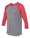 Next Level 6051 Vintage Red Sleeves/ Premium Heather Body — side