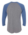 Next Level 6051 Vintage Royal Sleeves/ Premium Heather Body — back