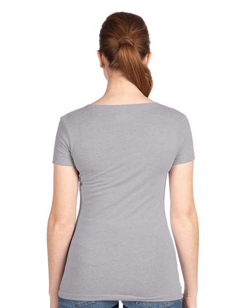 Next Level 1540 Heather Grey — on model back