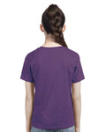 Next Level 3310 Purple Rush — on model back
