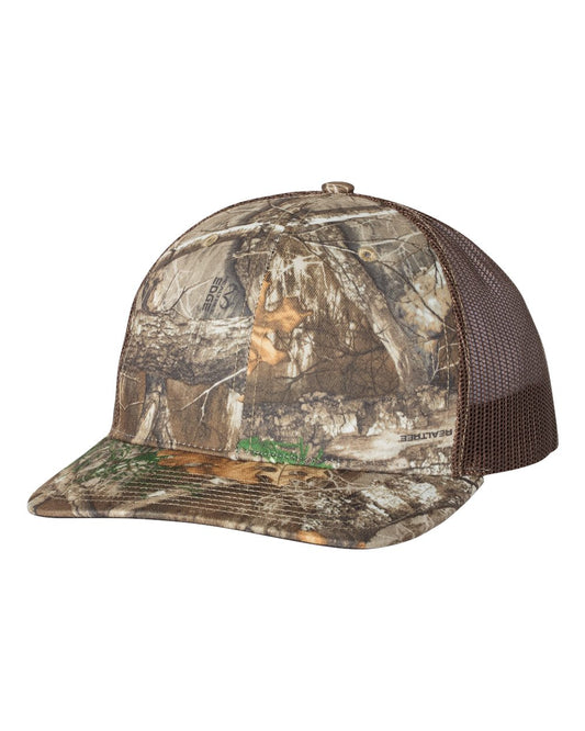 Patterned Snapback Trucker Cap - Realtree Edge / Brown