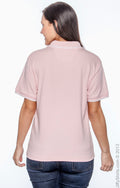 Women's Tipped Perfect Pima Interlock Polo - Pink / White