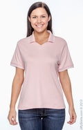 Women's Tipped Perfect Pima Interlock Polo - Pink / White