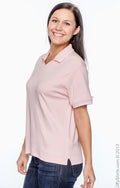 Women's Tipped Perfect Pima Interlock Polo - Pink / White