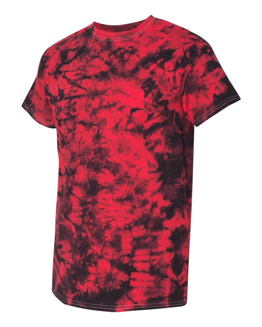 Crystal Tie Dye T-Shirt - Black / Red Crystal