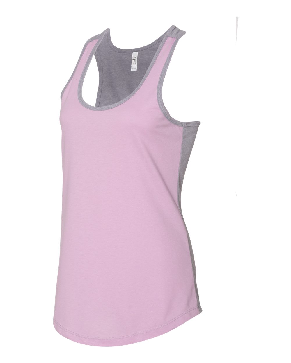 Women's Ideal Colorblock Racerback Tank - Lilac / Heather Gray