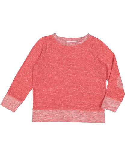 Toddler Harborside Melange French Terry Crew - Red Melange