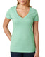 Next Level 6640 - Women's CVC Deep V - Mint