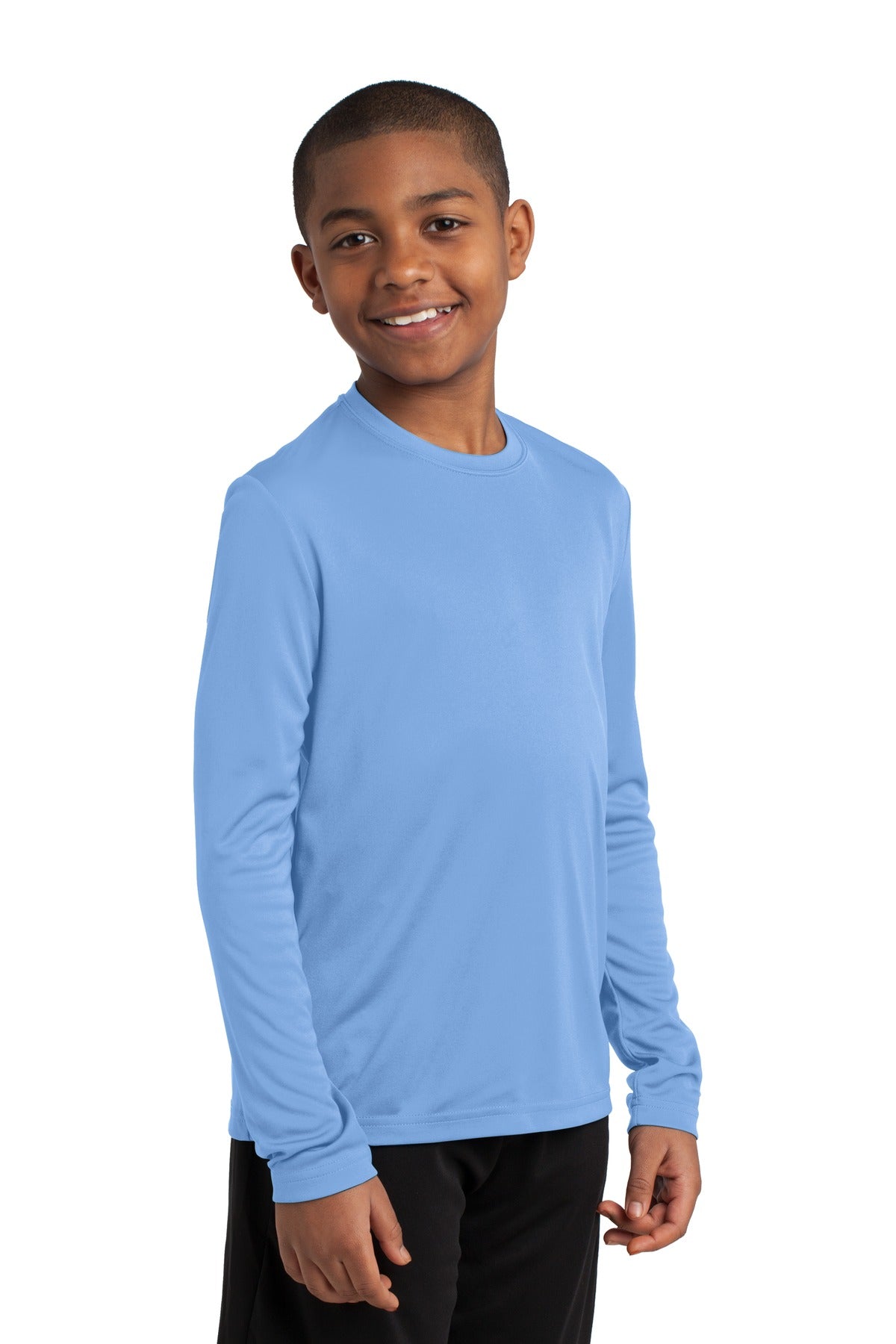 Youth Long Sleeve PosiCharge Competitor Tee - Carolina Blue