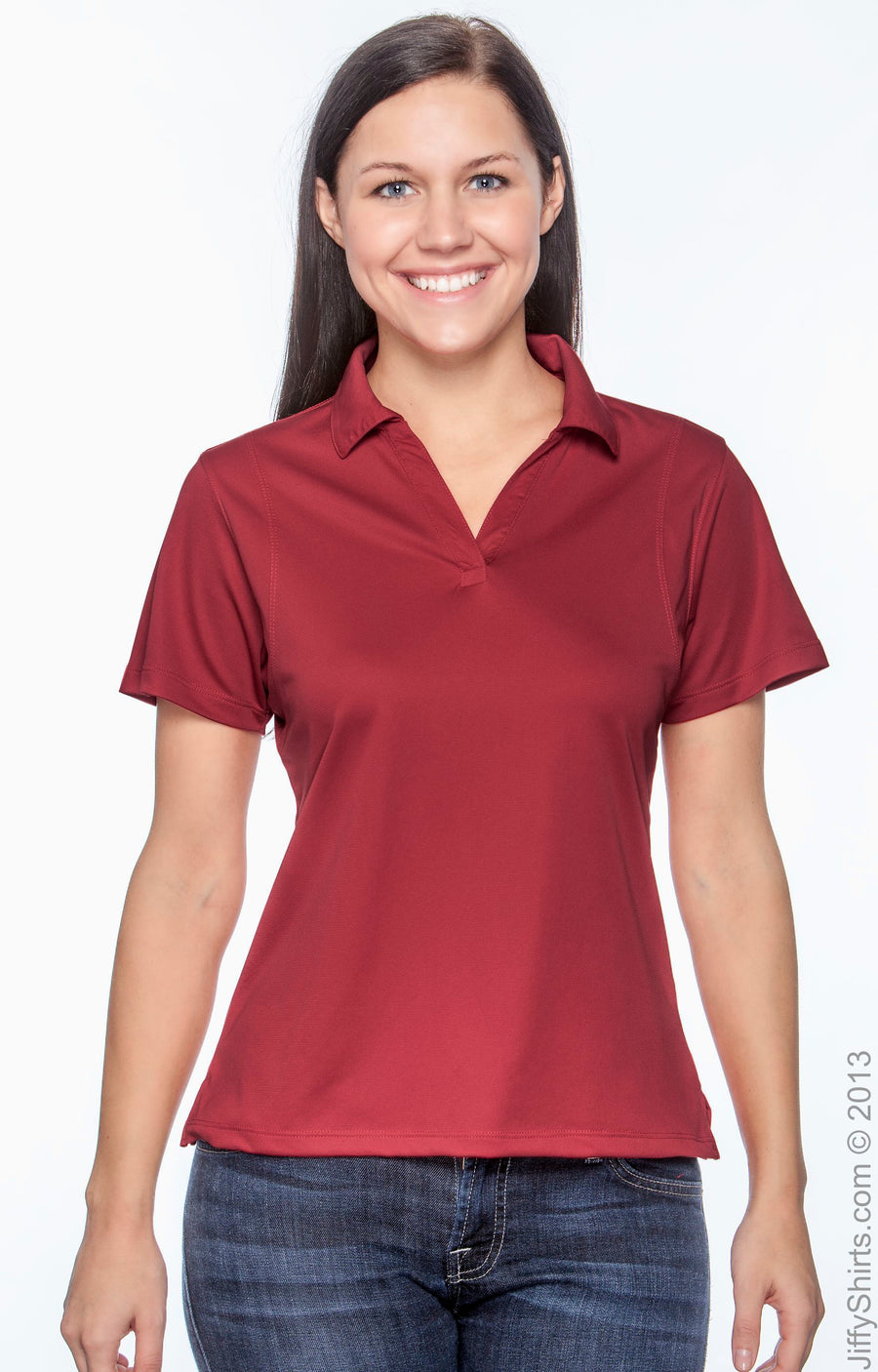 Women's Micro-Piqué Polo - Red