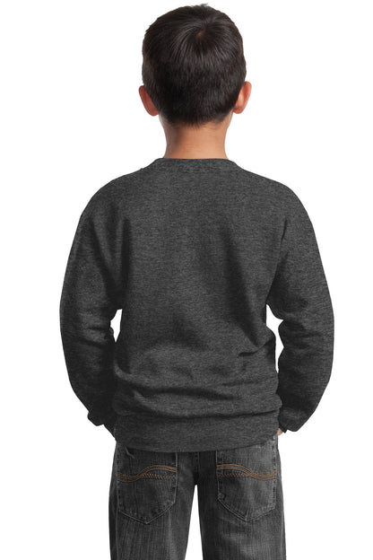 Youth Core Fleece Crewneck Sweatshirt - Dark Heather Gray
