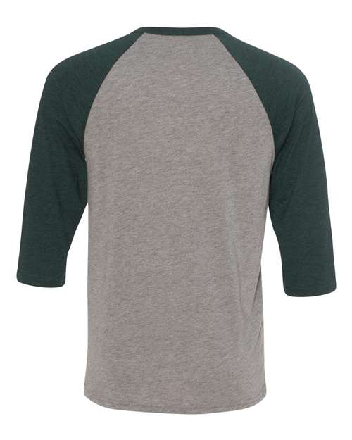 BELLA + CANVAS 3200 Grey/ Emerald Triblend — back