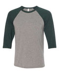 BELLA + CANVAS 3200 Grey/ Emerald Triblend — front